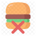 No Hay Comida Rapida Ni Comida Chatarra Ni Hamburguesas Icono