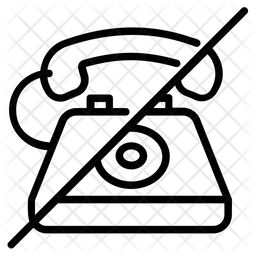 No Communication Icon - Download in Line Style