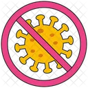 No Covid Coronavirus Virus Icon