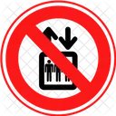 No Crossing Warning Caution Icon
