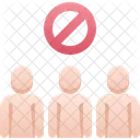 No Crowd People Coronavirus Icon