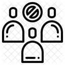 No Crowd Forbidden Avoid Crowds Icon