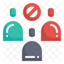 No Crowd Forbidden Avoid Crowds Icon