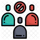 No Crowd Forbidden Avoid Crowds Icon