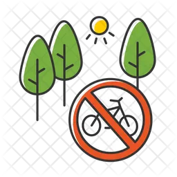 No cycling sign  Icon