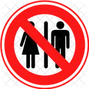 No No Dating Love Heart Icon