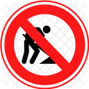 No Digging Prohibited Prohibition Icon