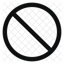 No Disponible Linea Redondeada Error Icono