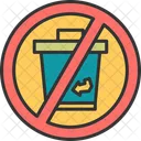 No Disposable Garbage Sign アイコン