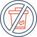 No Disposable Garbage Sign Icon