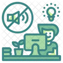 No Distractions No Sound Smooth Icon