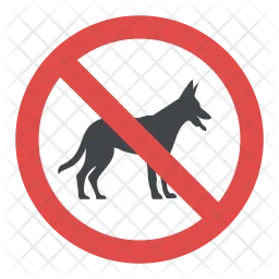 No Dogs Allowed Sign  Icon