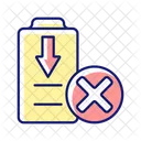 No agotar completamente las baterías  Icono