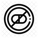 No Drugs Pill Forbidden Icon