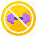 No Gym No Weightlifting No Dumbbells Icon