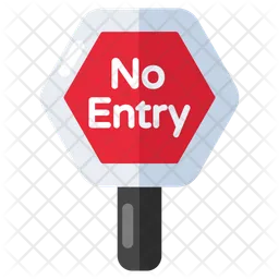 No Entry Board  Icon