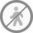 No Entry For Pedestrians Entry Human Icon