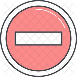 No Entry Sign  Icon