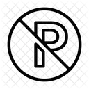 No Permitido Estacionamiento Firmar Icono