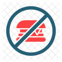 No Fast Food No Junk Food No Burger Icon