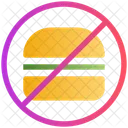 No Fast Food No Junk Food Unhealthy Icon