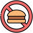 No Fast Food No Food No Junk Food Icon