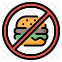 No Fast Food No Junk Food No Food Icon