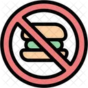 No Fast Food Not Allowed Burger Icon