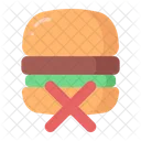 No Fast Food No Junk Food No Burger Icon
