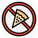 No Fast Food Food And Restaurant Pizza Slice Icon