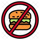 No Junk Food No Burger No Food Icon