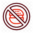 No Fast Food No Junk Food No Burger Icon