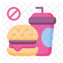 No Fast Food No Junk Food Avoid Fast Food Icon
