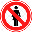 No Female Female Employee Icon