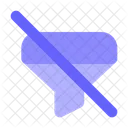 No Filter No Sorting No Funnel Icon