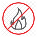 No Fire Flame Icon