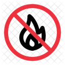No Fire Prohibition Forbidden Icon