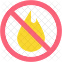 No Fire No Fire Allowed Fireplace Icon