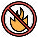 No Fire Signs No Fire Allowed Icon