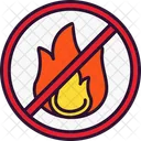 No Fire Allowed No Fire No Flame Icon