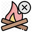 No Fire Bonfire Camping Icon