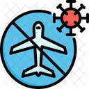 No Flight No Travel Corona Icon