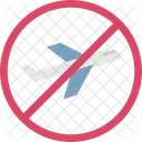 No Flight During Coronavirus Corona Stop No Airplane Icon