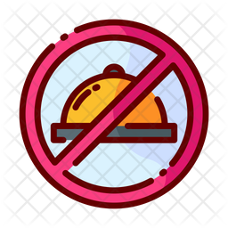 No Food Icon of Colored Outline style - Available in SVG, PNG, EPS, AI