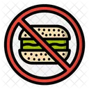 No Food No Eating No Junk Food Icon