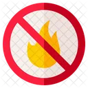 No Hay Fuego Prohibicion Prohibido Icono