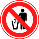No Garbaging Restricted Forbidden Icon