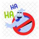 No Ghost Ghost Face Stop Sign Icon