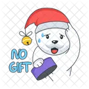 No Gift Santa Bear Santa Teddy Icon