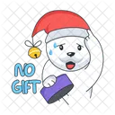 No Gift Santa Bear Santa Teddy Icône